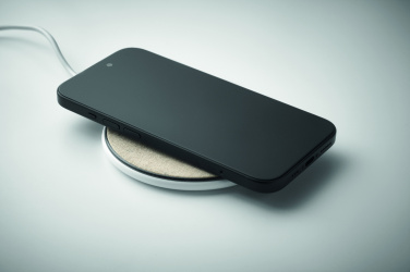 Logo trade promotional giveaways image of: Cork wireless charger 15W